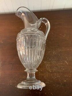 Water Or Wine Jug In Molded Crystal