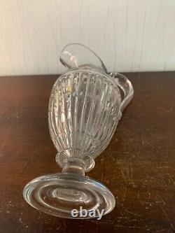 Water Or Wine Jug In Molded Crystal