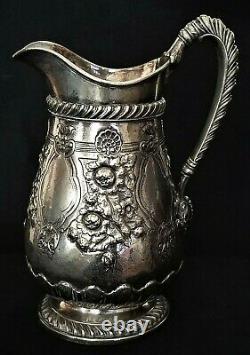 Water Pitcher, Classical, Gorham silverplate, 2qt, Lewis Sherry, NYC, 11