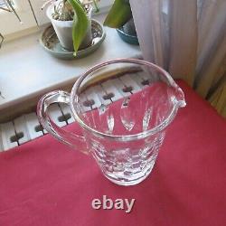 Water Pitcher Saint Louis Crystal Jug Model Jersey Signed 2