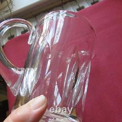 Water Pitcher Saint Louis Crystal Jug Model Jersey Signed 2