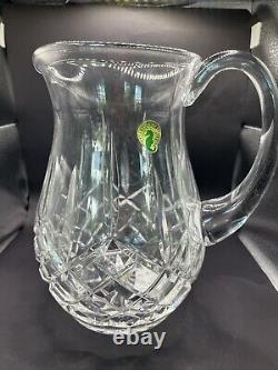 Waterford Crystal Large Lismore Water Serving Pitcher w Labels 8.25