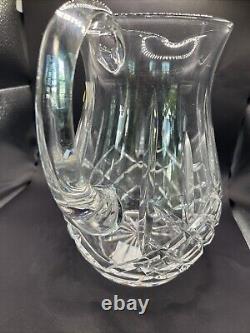 Waterford Crystal Large Lismore Water Serving Pitcher w Labels 8.25