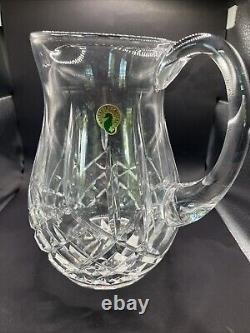 Waterford Crystal Large Lismore Water Serving Pitcher w Labels 8.25