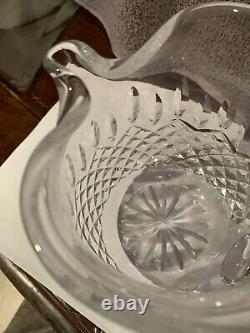 Waterford Crystal Lismore Ice Lip Jug / Water Pitcher Marked WaterFord 6'' T