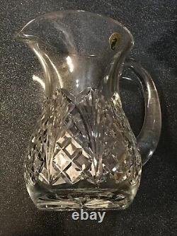 Waterford Crystal Waterville Water Pitcher Jug 7 1/2 H at Spout Seahorse Mark