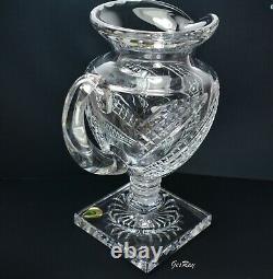 Waterford Ireland Crystal ARCADE Pitcher Pedestal Vase Water Jug, Cut Crystal