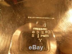 Whiting Mfg Co Bailey Banks Biddle Sterling Silver 5 1/2 Pint Water Pitcher 1914