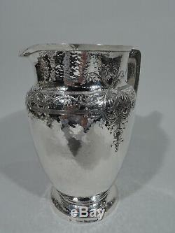 Whiting Water Pitcher 1385A Antique Craftsman American Sterling Silver
