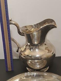 Whiting sterling water pitcher and Reed &Barton sterling platter