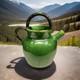 William Sonoma Ceramic Pottery Green Glazed Gargoulette Water Jug Pitcher France