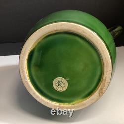 William Sonoma ceramic pottery green glazed Gargoulette Water jug pitcher France