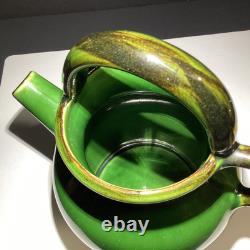 William Sonoma ceramic pottery green glazed Gargoulette Water jug pitcher France