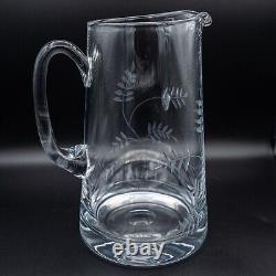 William Yeoward Crystal Wisteria Water Pitcher Jug 7 1/2 FREE USA SHIPPING