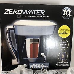 Zerowater Water Filter Pitcher With 6 Replacement Filter Cartridges NEW IN BOX