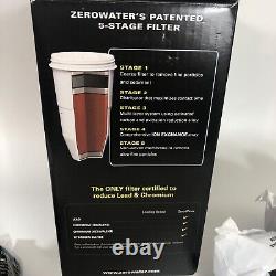 Zerowater Water Filter Pitcher With 6 Replacement Filter Cartridges NEW IN BOX