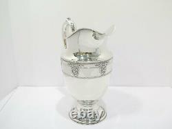 11 En Sterling Silver Wallace Antique Rose-point Pattern Water Pitcher