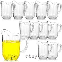 12 pièces de carafes en plastique 60 onces carafe transparente de restaurant grande cruche à eau
