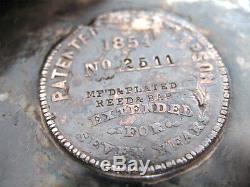 13 Antique 1854 Reed & Barton Silver Plate Gravé Silverplate Ice Pichet
