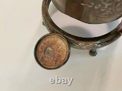 1847 Rogers & Bro Triple Silver Plate Basculement Glace Pitcher Eau Sur Le Stand Withcup