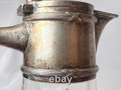 1867-1922 Jugendstil Art Nouveau Cruche à eau en argent autrichien Vienne VMS