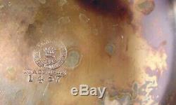19 C Antique Silver Plate Quadrupleplate Pot Basculement Isolé Pitcher Eau