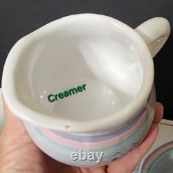 40 pièces 8 couverts CALECA MARINA LAVANDE BLEUE assiettes bols mugs tasses service