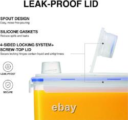 6 Pack Carafe en Plastique Aqua sans BPA avec Couvercle et Poignée 1 Gallon Transparent 6 Pack Carafe en Plastique Aqua sans BPA avec Couvercle et Poignée 1 Gallon Transparent