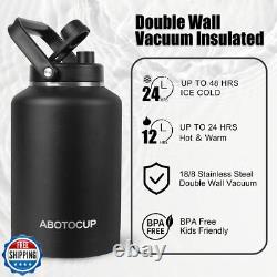 ABOTOCUP Jerrican d'eau de 1,5 gallon avec large ouverture, bouteille d'eau isolée de 192 oz K