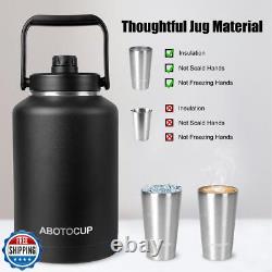 ABOTOCUP Jerrican d'eau de 1,5 gallon avec large ouverture, bouteille d'eau isolée de 192 oz K