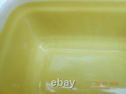 ART DECO WESTINHOUSE HALL CHINA 7 pièces Pichet bleu jaune, conteneur de réfrigérateur