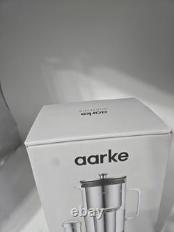 Aarke Purificateur, Carafe Filtrante en Verre et Acier Inoxydable 2,4L / 10 Tasses Scellée