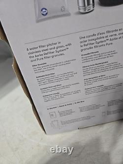 Aarke Purificateur, Carafe Filtrante en Verre et Acier Inoxydable 2,4L / 10 Tasses Scellée