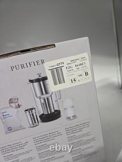 Aarke Purificateur, Carafe Filtrante en Verre et Acier Inoxydable 2,4L / 10 Tasses Scellée