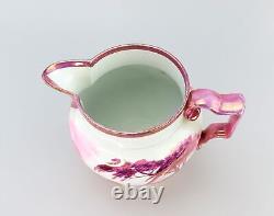 Années 1820 Rare Grande Carafe en Lustre Rose Staffordshire Anglais pour Eau ou Lait