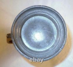 Antique 18th Century French Pewter Water Jug Or Pitcher Spout And Applied Handle