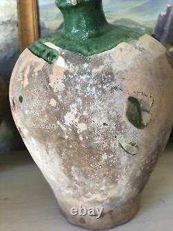 Antique French Clay Gargoulette/water Jug, Vers 1890-1920