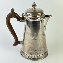 Antique George II Solid Silver Hot Water Jug London Made 1736 18cm