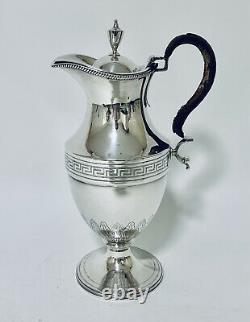 Antique Georgian Scottish Solid Sterling Silver Hot Water Jug Edinburgh 1805