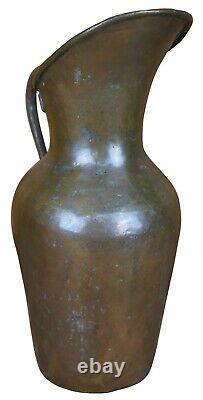 Antique Hammered Dovetailed Copper Ewer Wine Water Pitcher Jug 14