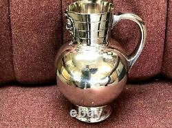 Antique Martin Hall & Co Silver Plated Wine Ewer Or Water Jug Fin 19ème Siècle