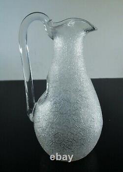 Antique Pitcher A Verre Jug Water Crystal Clear Pipe L' Acid 2oz Baccarat 1916