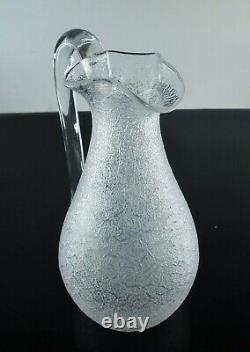 Antique Pitcher A Verre Jug Water Crystal Clear Pipe L' Acid 2oz Baccarat 1916