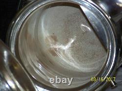 Antique Reed & Barton Silver Porcelaine Insert Tilting Hot Water Pitcher