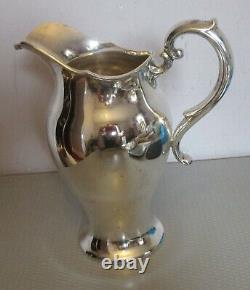 Antique Reed & Barton Sterling Silver Water Pitcher #315 Haut 9 Mono 529g