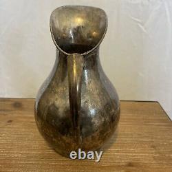 Antique Silver Water Pitcher 718g Marked Sterling (eagle) Cls Hecho En Mexique