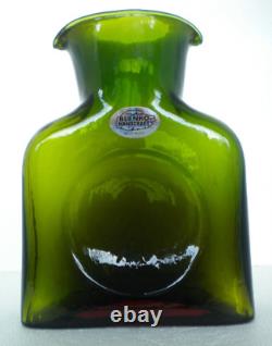 Blenko Glass MINI Bouteille d'eau 384M Édition spéciale Vert / Topaze