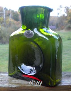 Blenko Glass MINI Bouteille d'eau 384M Édition spéciale Vert / Topaze