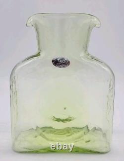 Bouteille d'eau Blenko édition limitée Wormwood 384, pichet à double bec.