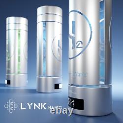Bouteille d'eau Hydrogène H2 LynkNano 9000ppb PORTABLE & NUMÉRIQUE Gobelet à boire + Inhalateur